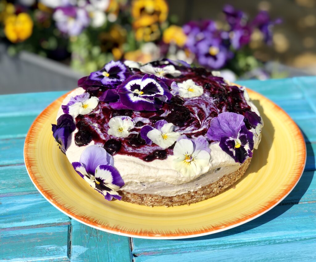 Semifreddo viola ai mirtilli e viole del pensiero - Natura in mente  calliopea